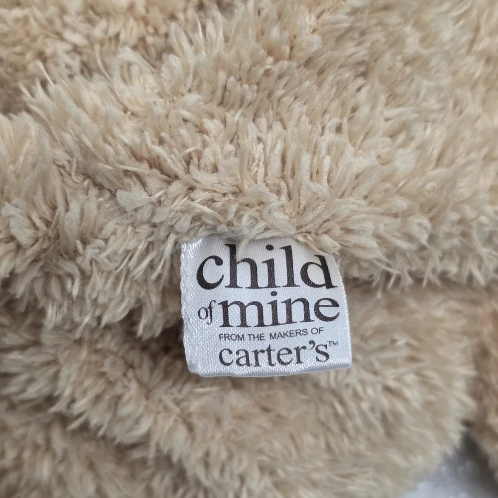 Child of Mine Carter's Teddy Bear Crib Pull Musical Plush Baby Hugs Bow